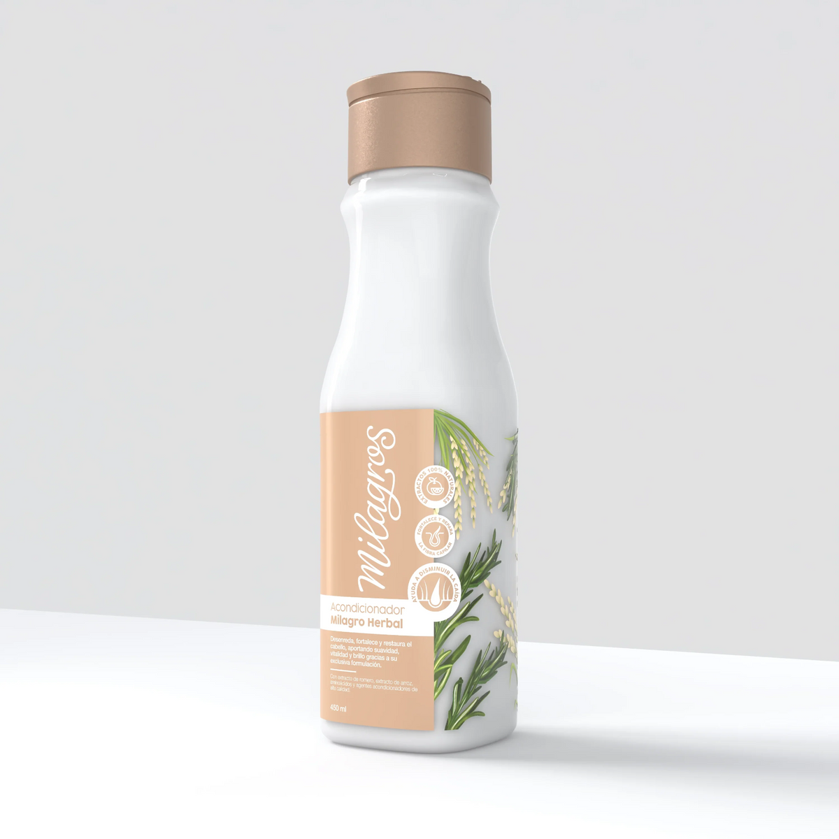 Milagros Acondicionador Herbal 450ml - Rosemary, Rice & Amino Acids by Miracles