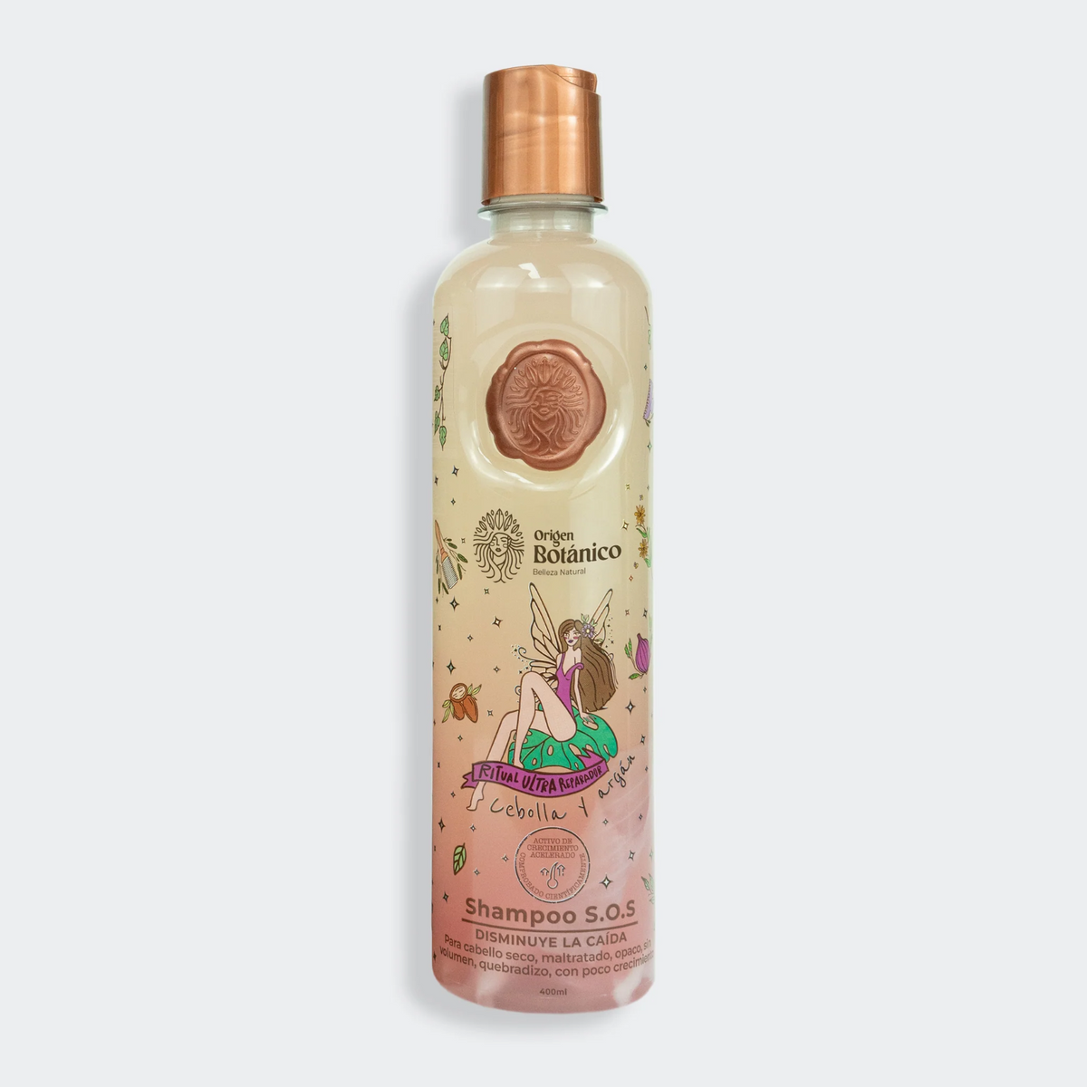 Origen Botánico Shampoo S.O.S Cebolla & Argan 400ml | Hair Growth & Repair — imagen 2