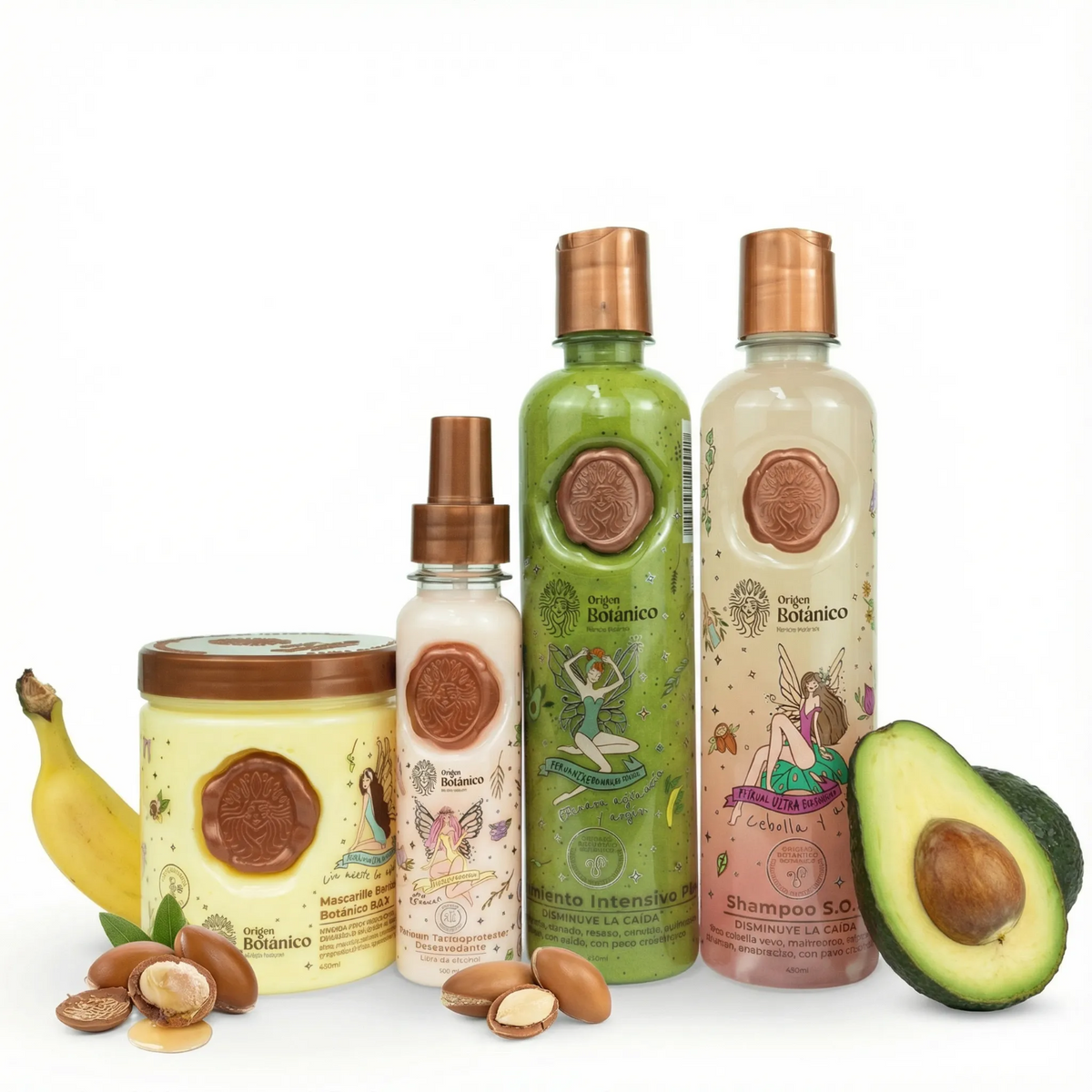 Origen Botánico Shampoo Cebolla, Plex, Termo & Mascarilla SOS | 4-Piece Set